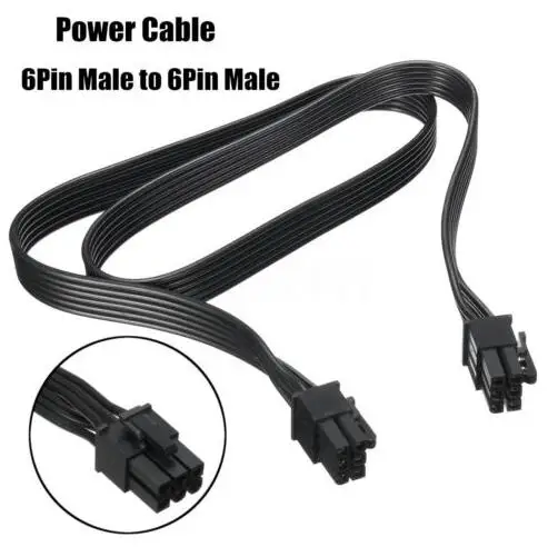 

Кабель адаптера питания видеокарты PCI-E 18AWG 6Pin Male to 6Pin Male 60 см