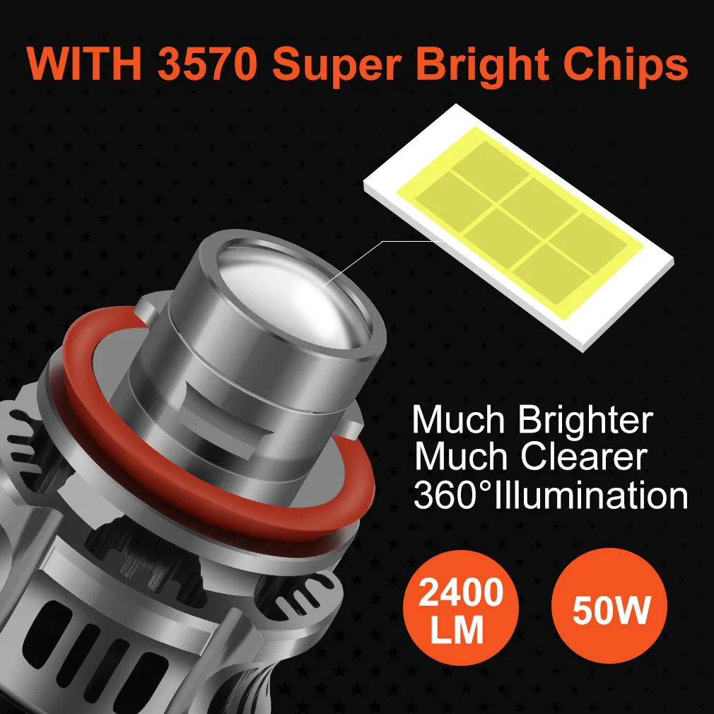 

2PCS Mini Car Headlights New Laser Led H119005 Car Lights Modified Ultra Power Front Car Fog Lights Auto Driving Running Lights