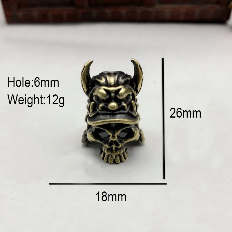 Бусы из паракорда ручной работы с черепом на половину лица бусы шнурок латунные