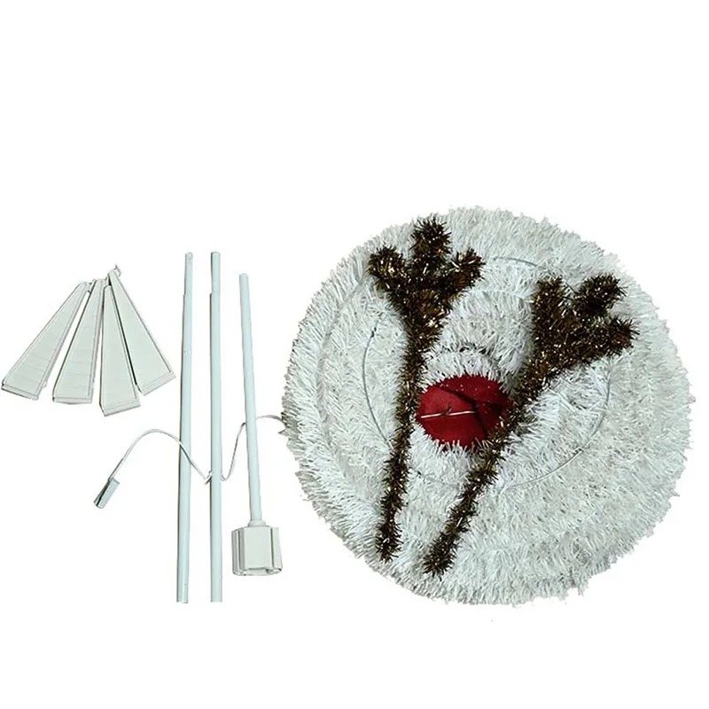 

Christmas Collapsible Tinsel Snowman Christmas Tree New Year Home Doll For Holiday Home Christmas Decorations Hands And Scarf