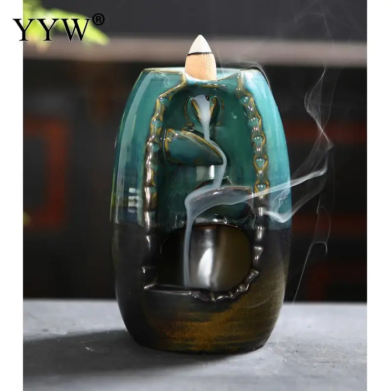 

Backflow Incense Burner Waterfall Incense Burner Holder Reflux Incense Waterfall Stove Censer Aroma Smoke Burner Home Decoration