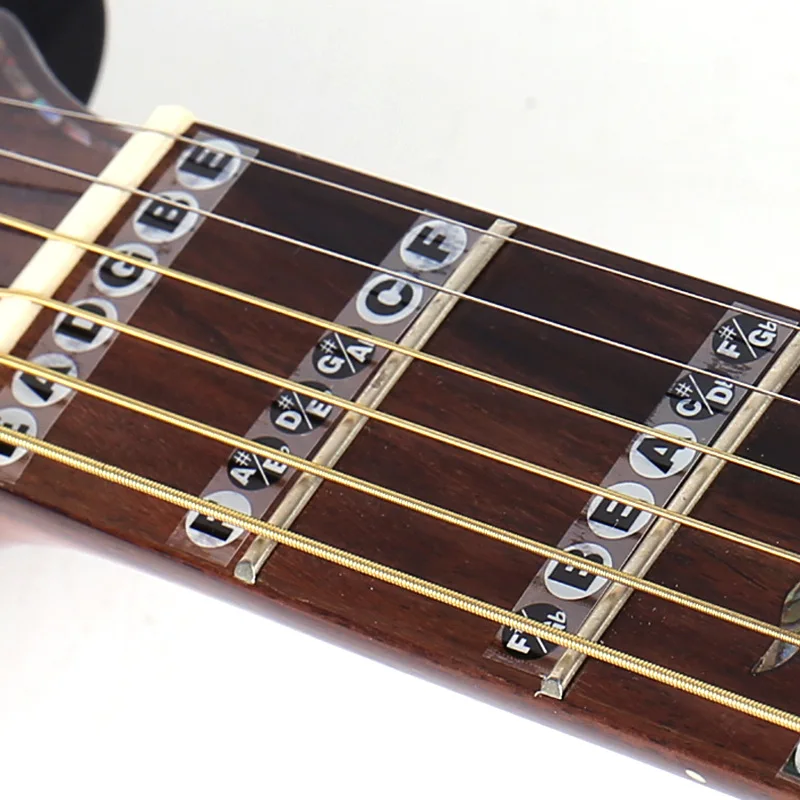 gitarre griffbrett notizen karte etiketten aufkleber griffbrett fret decals für 6 string akustische elektrische guitarra free global shipping
