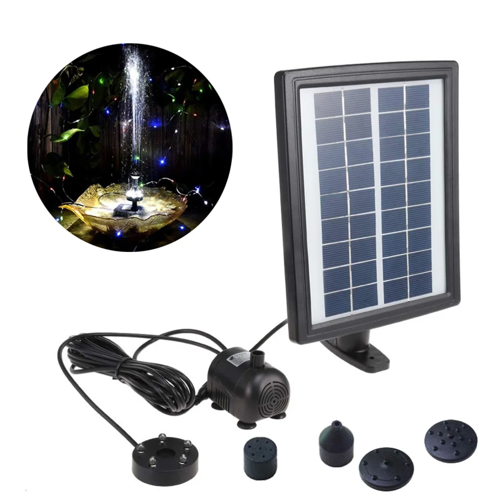 

2.8 W LED Solar Water Pump Standing Submersible Water Fountain for Pond Pool Aquarium Fountains Spout Garden Patio