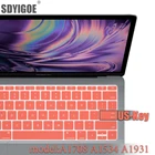 Пленка для клавиатуры US-Key для Mac Book pro 13, A1708, A1988 и 12 дюймов, A1534, adf, силиконовая защитная накладка на клавиатуру, защитная пленка