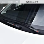 Автомобильные белые красные наклейки на лобовое стекло наклейки для стеклоочистителей для Hyundai CRETA EON EQUUS i10 i20 i40 IONIQ IX25 IX55 KONA с логотипом