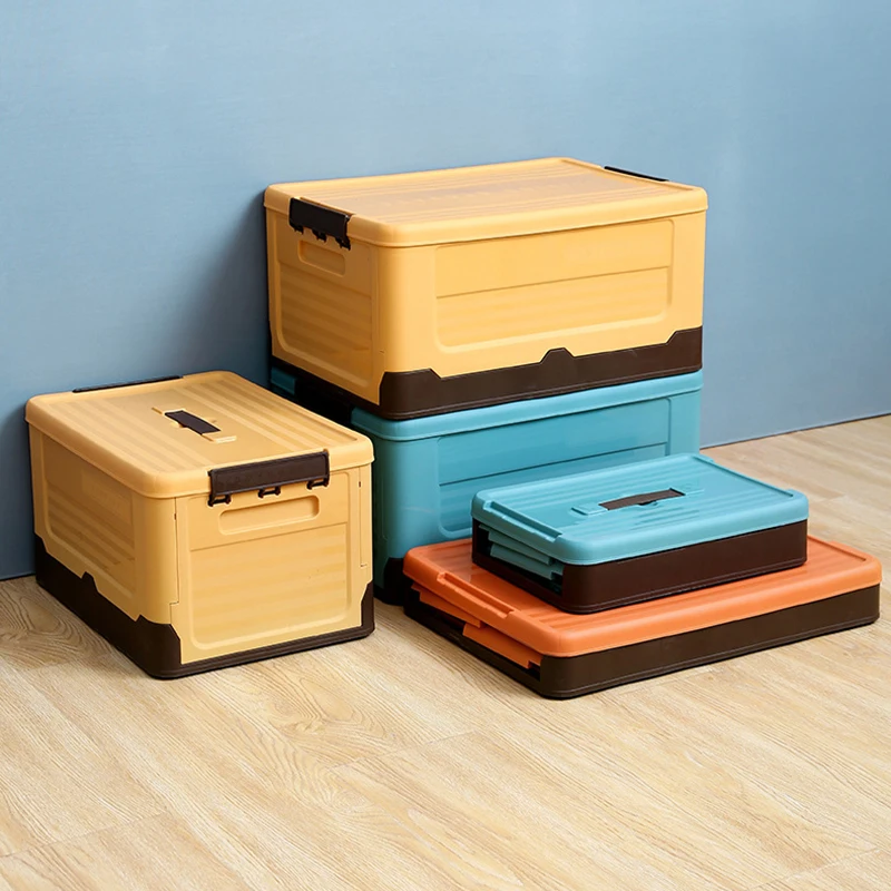 

Foldable Storage Box Plastic Clothes Toys Organizer Trunk Car Outdoor Travel Folding Storage Bins With Lid Home Organizer