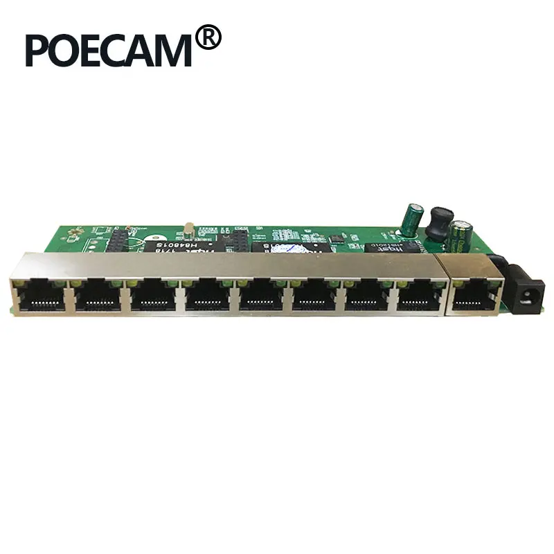 Настольный настенный модуль POE с 9 портами PCB общий источник питания 96 Вт IEEE802.3af/at