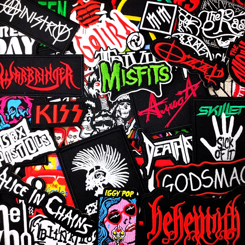 Нашивка с вышивкой в стиле панк рок-группы | Дом и сад