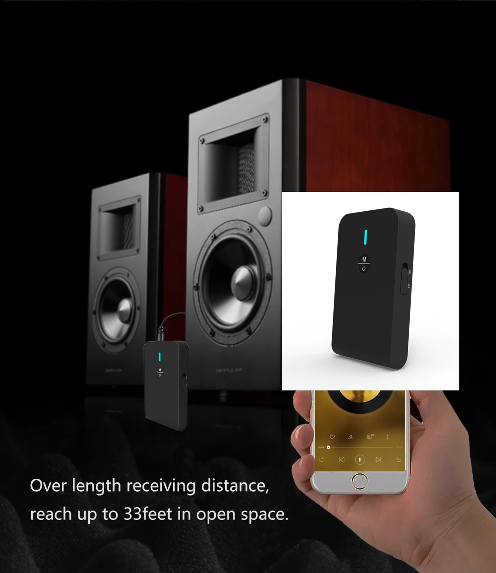 Беспроводной передатчик Bluetooth 5 0 3 в 1 перезаряжаемый приемник для ТВ компьютера