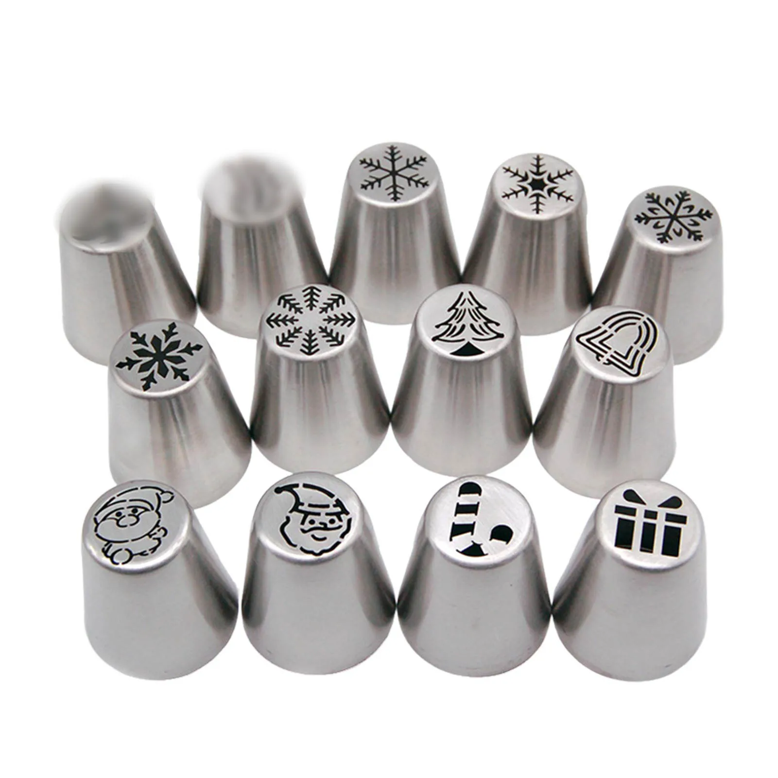 

Christmas Snowflake Cake Chocolate Russian Nozzles Stainless Steel Icing Piping Nozzle Pastry Tips DIY Baking Decorating Tools