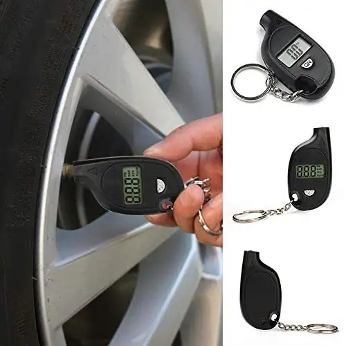 

Mini Portable High Accuracy Motor Car Tyre Air Pressure Testing Gauge Meter LCD Digital Display Key Chain Auto Car Test Tool