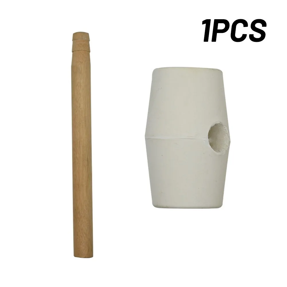 

Floor Hammer Rubber Hammer One Piece White Rubber Hammer Wooden Handle