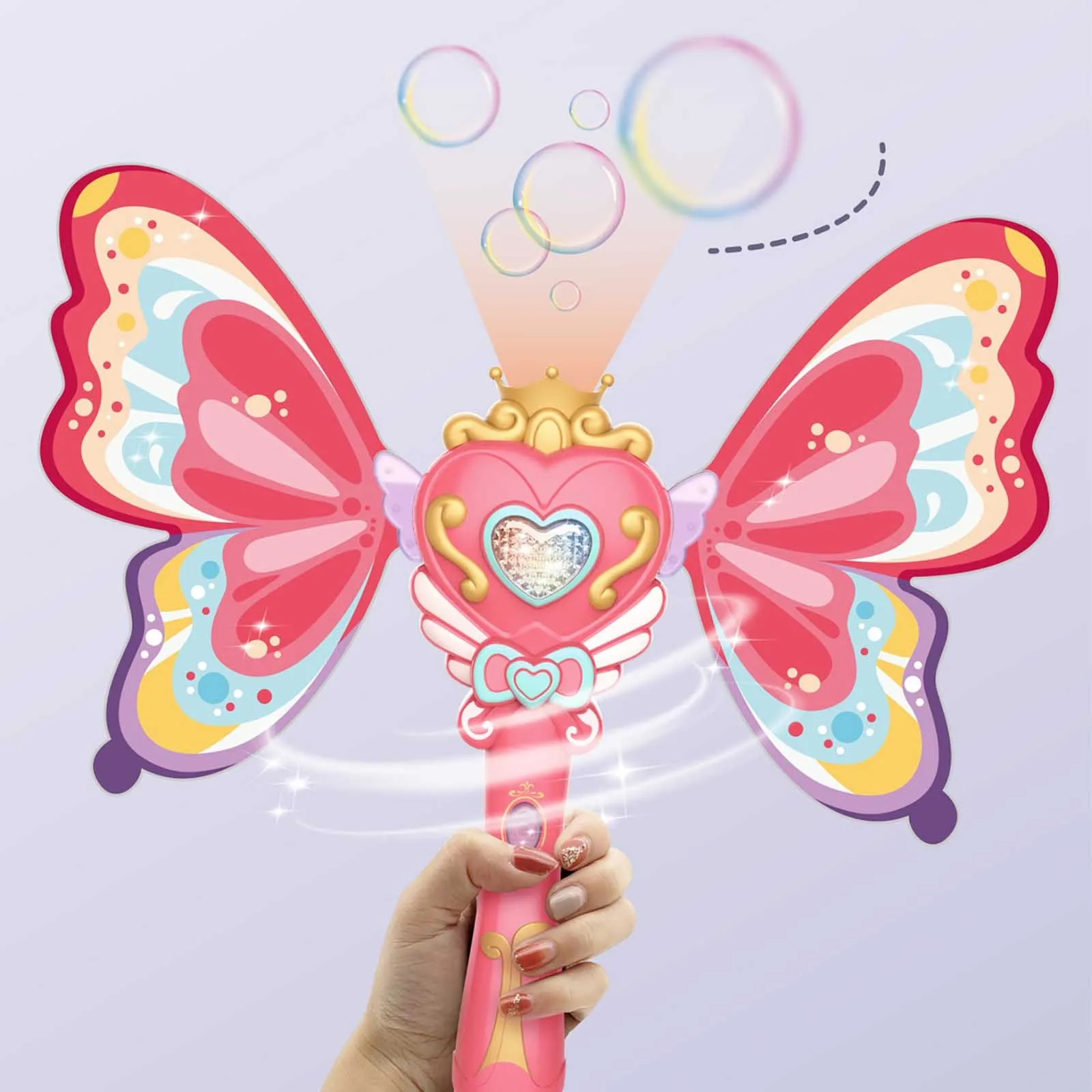 

Magic Bubble Wand Bubble Blower Kids Magic Wand Party Water Bubble Machine Gun Musical Light-up Bubble Wand Wedding Soap 60ml R5