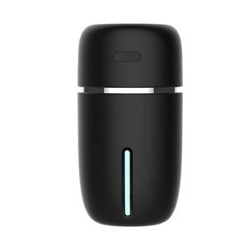 

Portable USB Humidifier Car Air Purifier With 7 LED Warm Lights Black Mini Car Humidifier Small Light Silent Operation/USB Power