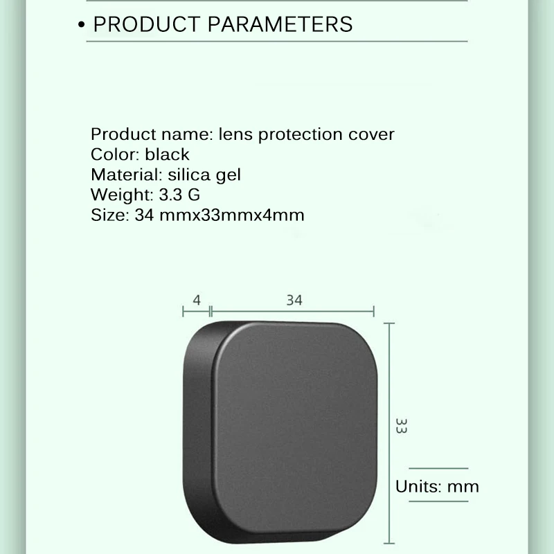 Защитные крышки для объектива пыленепроницаемый Черный Защитный чехол