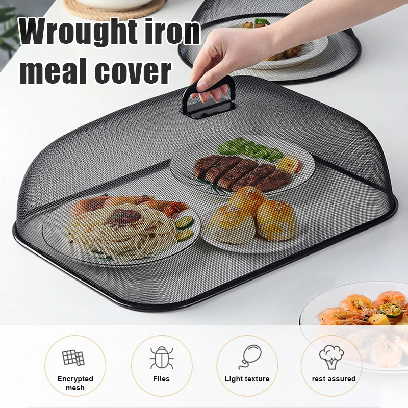 Простой железный чехол бытовая круглая крыша для еды оставшейся