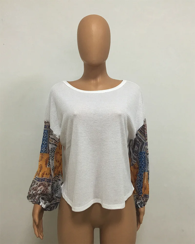 Женский трикотажный пуловер в стиле бохо свободный свитер с круглым вырезом и