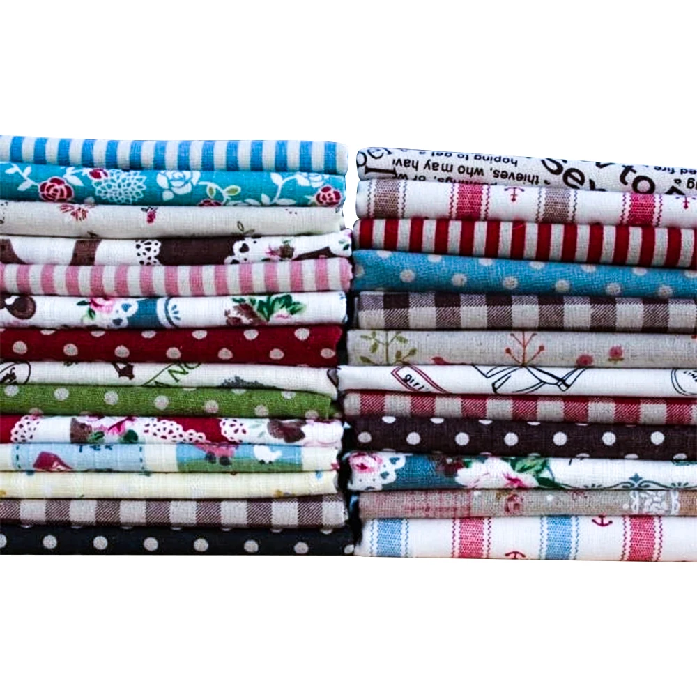 Бесплатная доставка 20 см * 25 льняная Лоскутная Ткань комплект Janpan Корея потертый