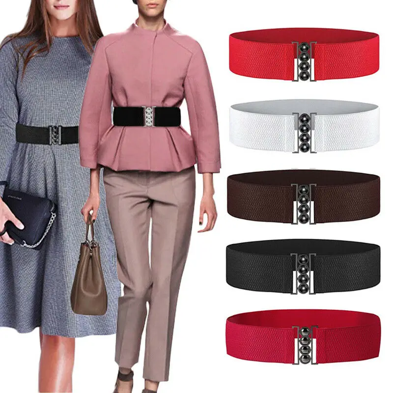 Популярные женские ремни модный эластичный пояс 4 широких эластичных ремня на