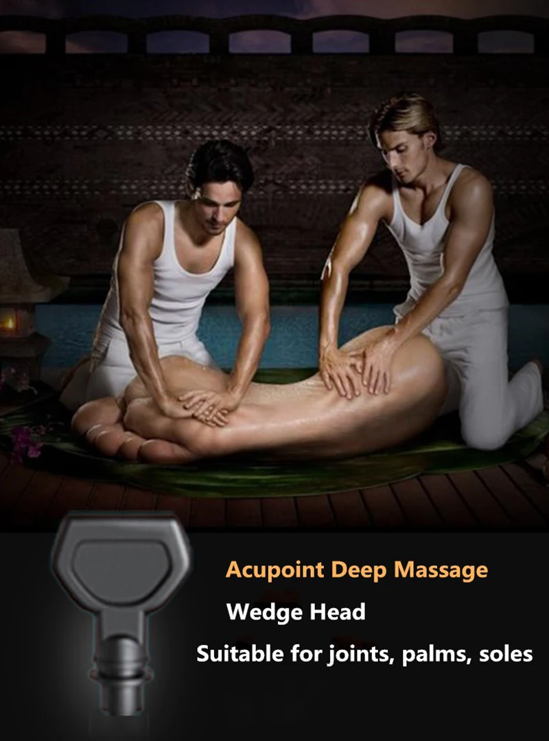 

2020 Percussion Massage Gun 30 Speeds Vibration Muscle Therapy Massager 6 Heads