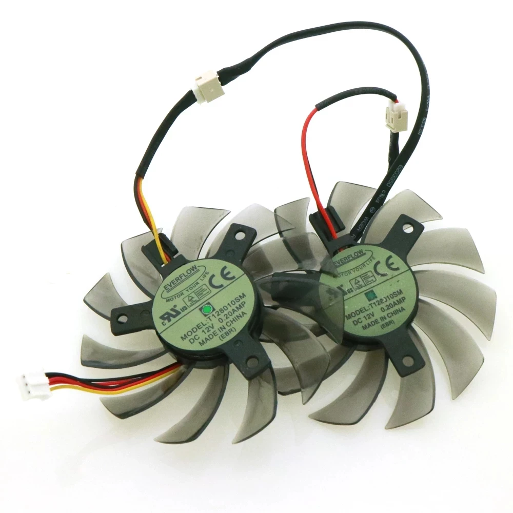 Кулер t t. Кулер t129215sm. 75 Мм Everflow t128010sm 2pin 2 wire DC 12v 0.20a. T128010sm Fan. Кулер для видеокарты 75 мм.