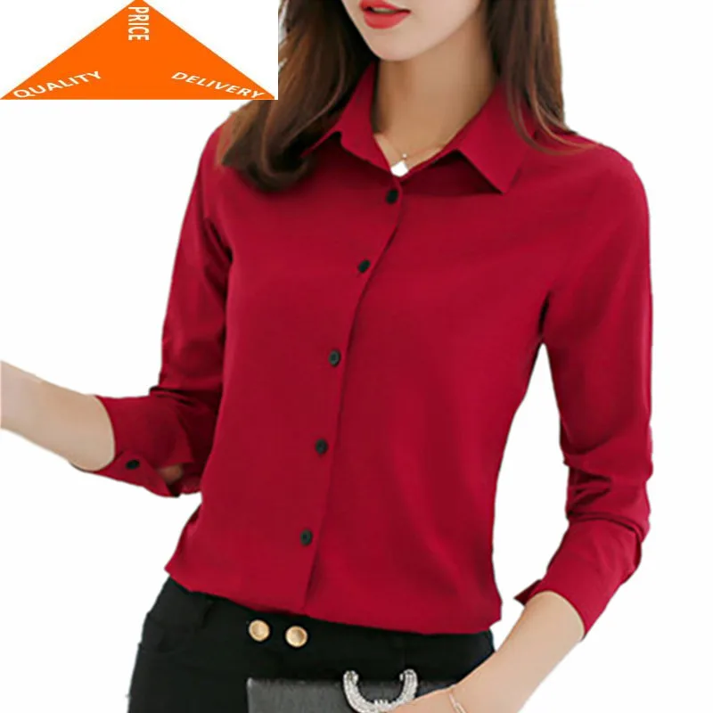 

Новинка 2020, модные женские шифоновые блузки, высококачественная повседневная одежда для женщин и девушек, весенние Рубашки в Корейском сти...