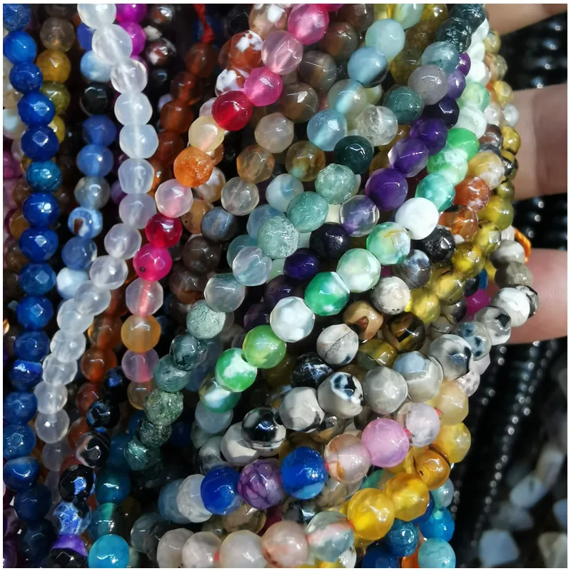 Оптовая продажа огранка лица 4 мм фиолетовые красные желтые черные разноцветные