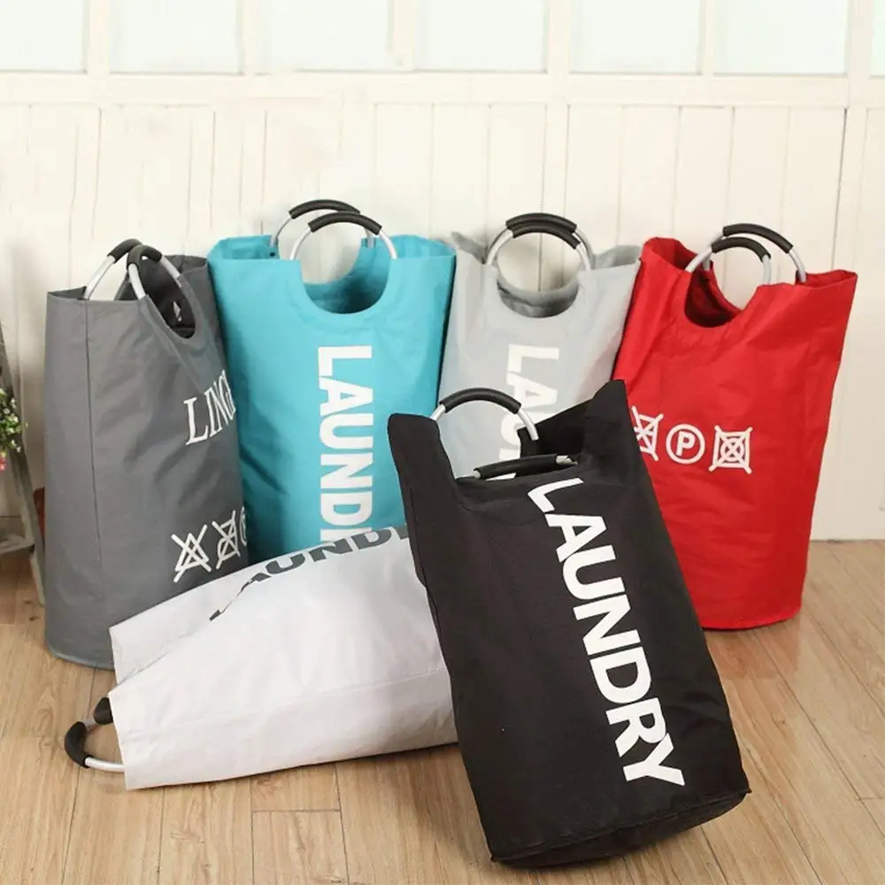 Большая корзина для хранения белья складная прачечной сумка одежды органайзер
