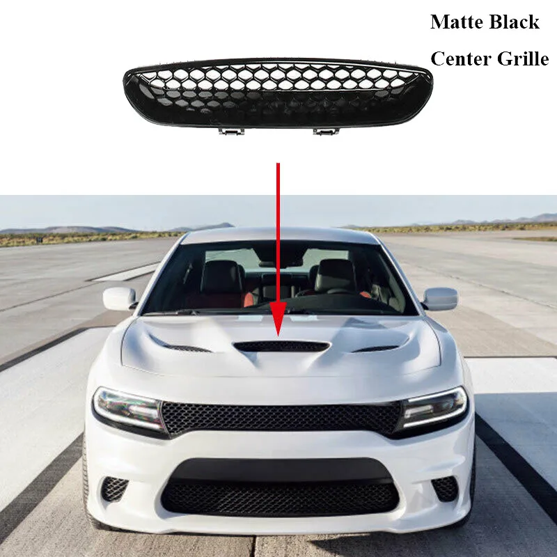 Для 2015 2020 Dodge Charger Srt Hellcat передний капот Центральная решетка отделка сетчатая