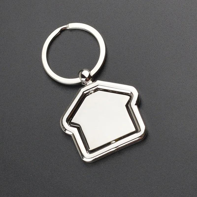 cute 360 degree rotating house home keychain key ring spin house keychains gifts events hanging ornament wholesale free global shipping