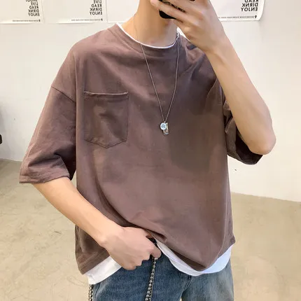 

Summer men's business casual short sleeve t-shirt 3055