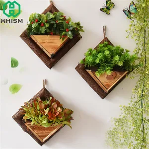Деревянная настенная корзина для цветов, креативный контейнер для зеленых растений, настенный подвесной цветочный горшок, садовый плантатор, Декор для дома и офиса