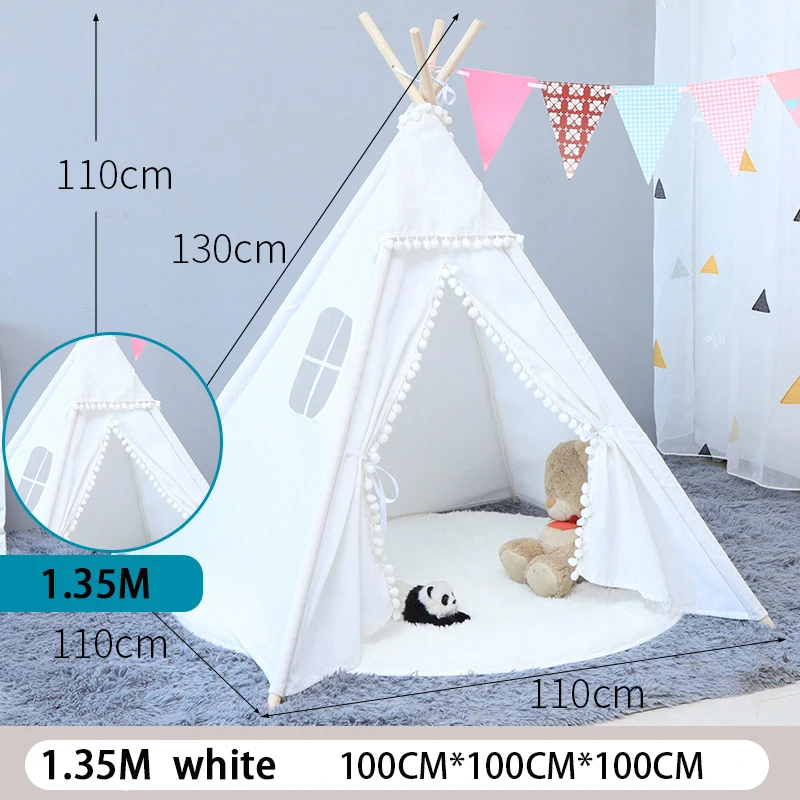 

Children's Tent Kids Play Room Party Game Tents Events Toy Foldable Wigwam for Children House Indian Teepee Photography Props