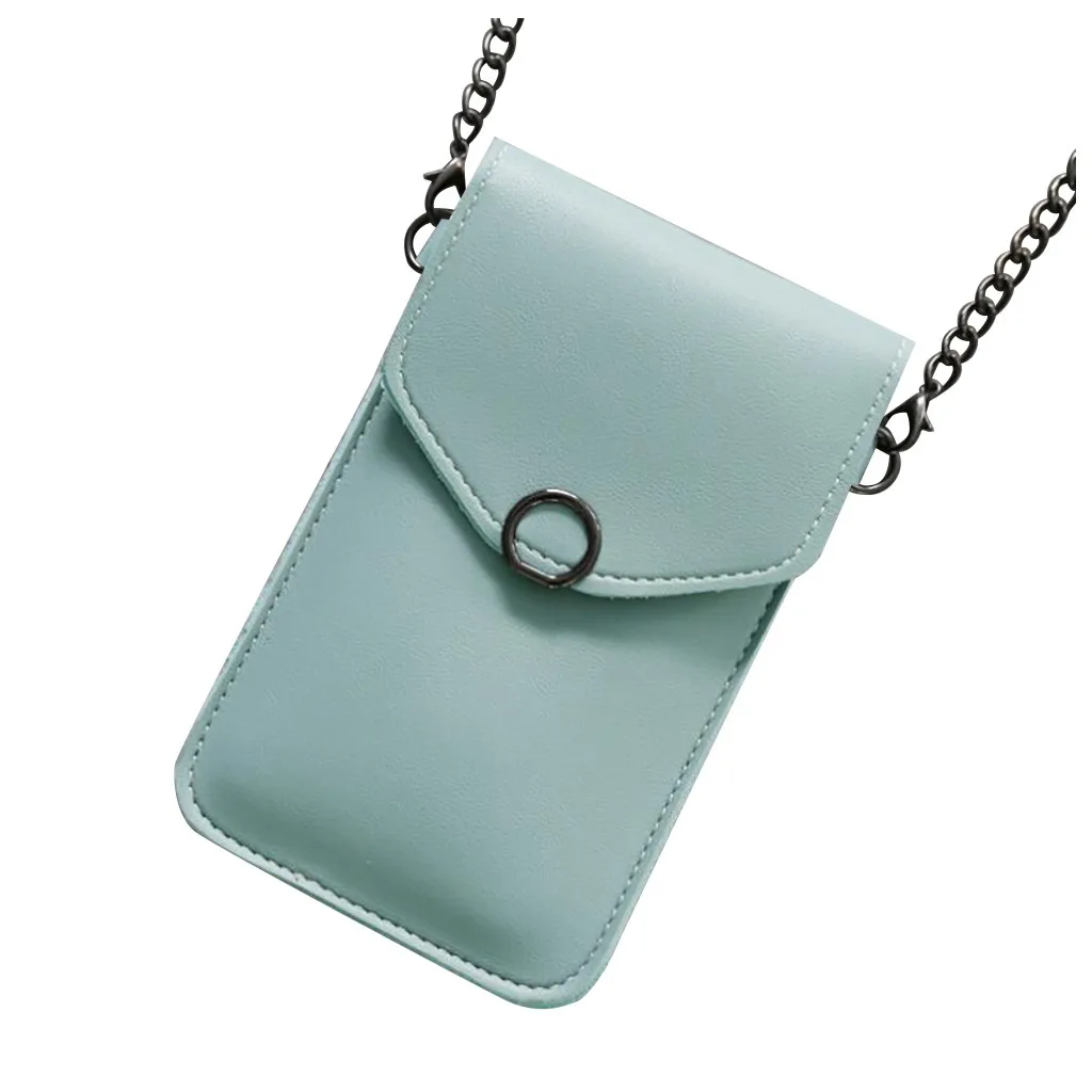 

Womens Phone Bag Touchable PU Leather Cell Phone Case Change Bag Crossbody Mini Shoulder Bag Mobile Phone Bags