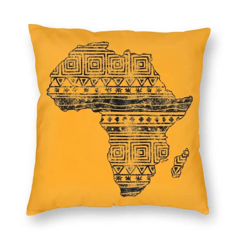 

Map Of Africa Cushion Cover Double-sided 3D Print African Geometric Tribal Art Throw Pillow Case for Car Pillowcase Decoration