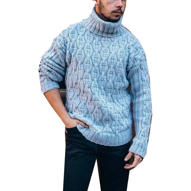 

Men's European and American fall/winter turtleneck pullovers are soft, warm, thick, comfortable and spacious. Men's casual sweat