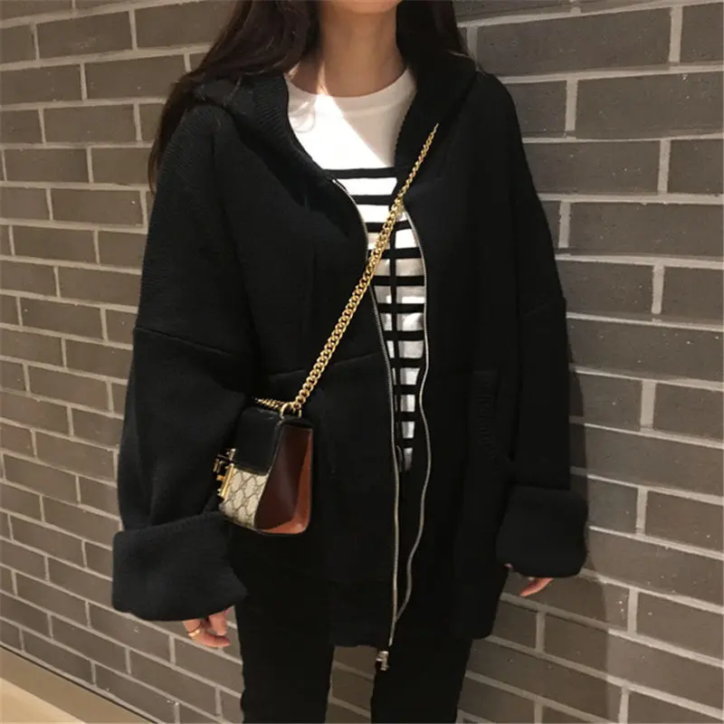 Милые Повседневные вязаные короткие свитера Alien Kitty на завязках с капюшоном и