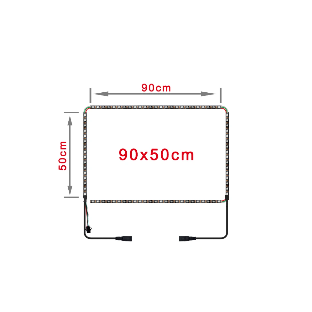 90cm x 50cm ТВ ПОДСВЕТКА Ambilight комплект ТВ Ambilight эффект для 4K ТВ HDMI источники освещение для гостиной освещение рассеянного смещения для 5"-80" ТВ - Испускаемый цвет: 90cm x 50cm