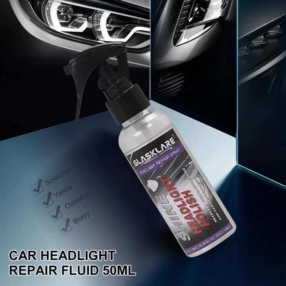 

100ML Car Headlight Restoration Kit Car Detailing Care Maintenance Clean Retreading Agent Car Headlight Repair Fluid Repair Kit