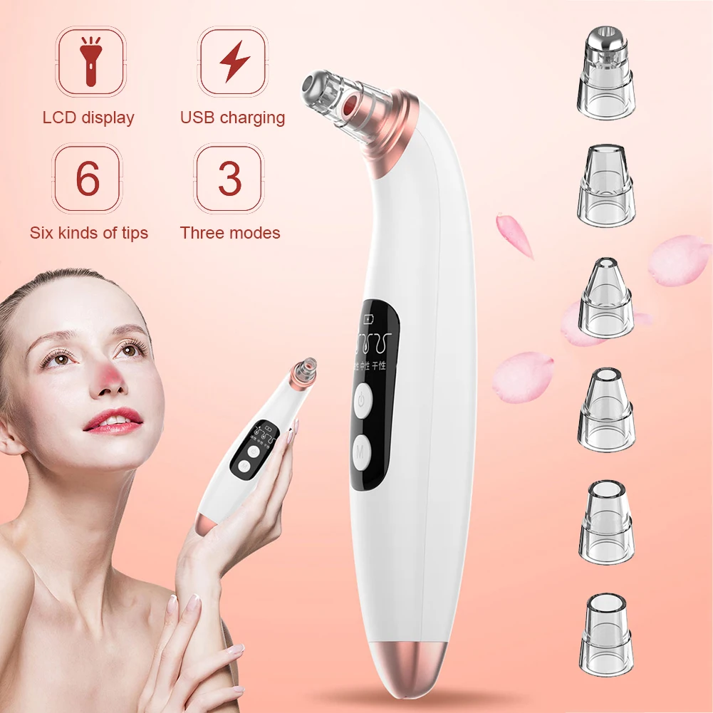 

1pcs Blackhead Remover Vacuum with Camera Facial Pore Cleaner with 3 Adjustable Suction Power Face Pore Extractor Skin Care Tool