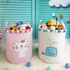 Круглая Холщовая Сумка для хранения в виде лебедя, детская одежда для игрушек, Женская объемная сумка для хранения в виде зайчика, кошки, Размеры 35x40