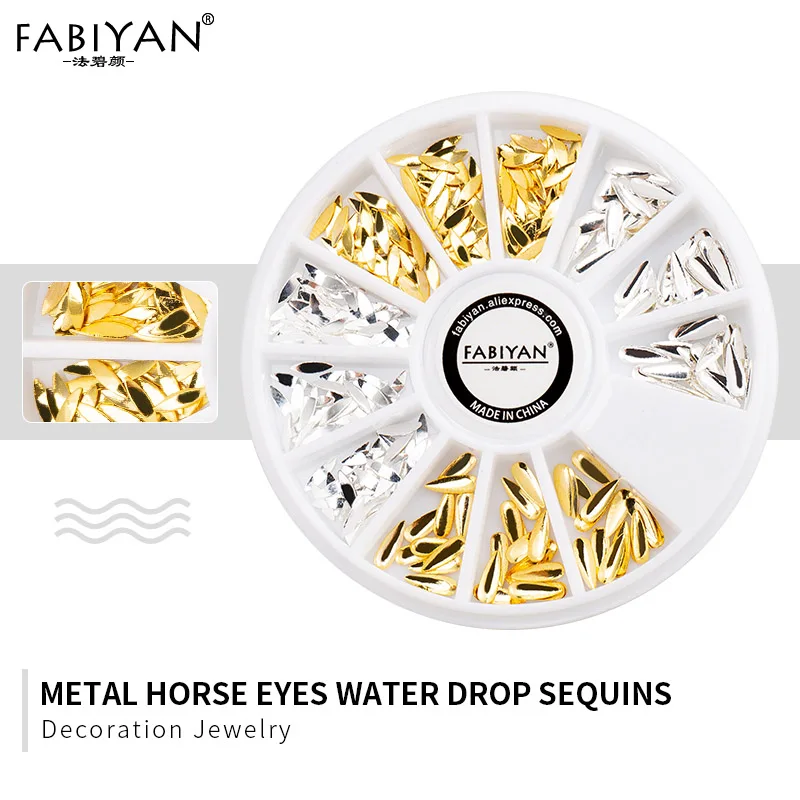 17 4 Color Nail Art Wheel Long Sharp Triangle Rivet Alloy Strip Metal Decoration Accessorie 3D Tips DIY Design Polish Manicure Tool - Цвет: 17