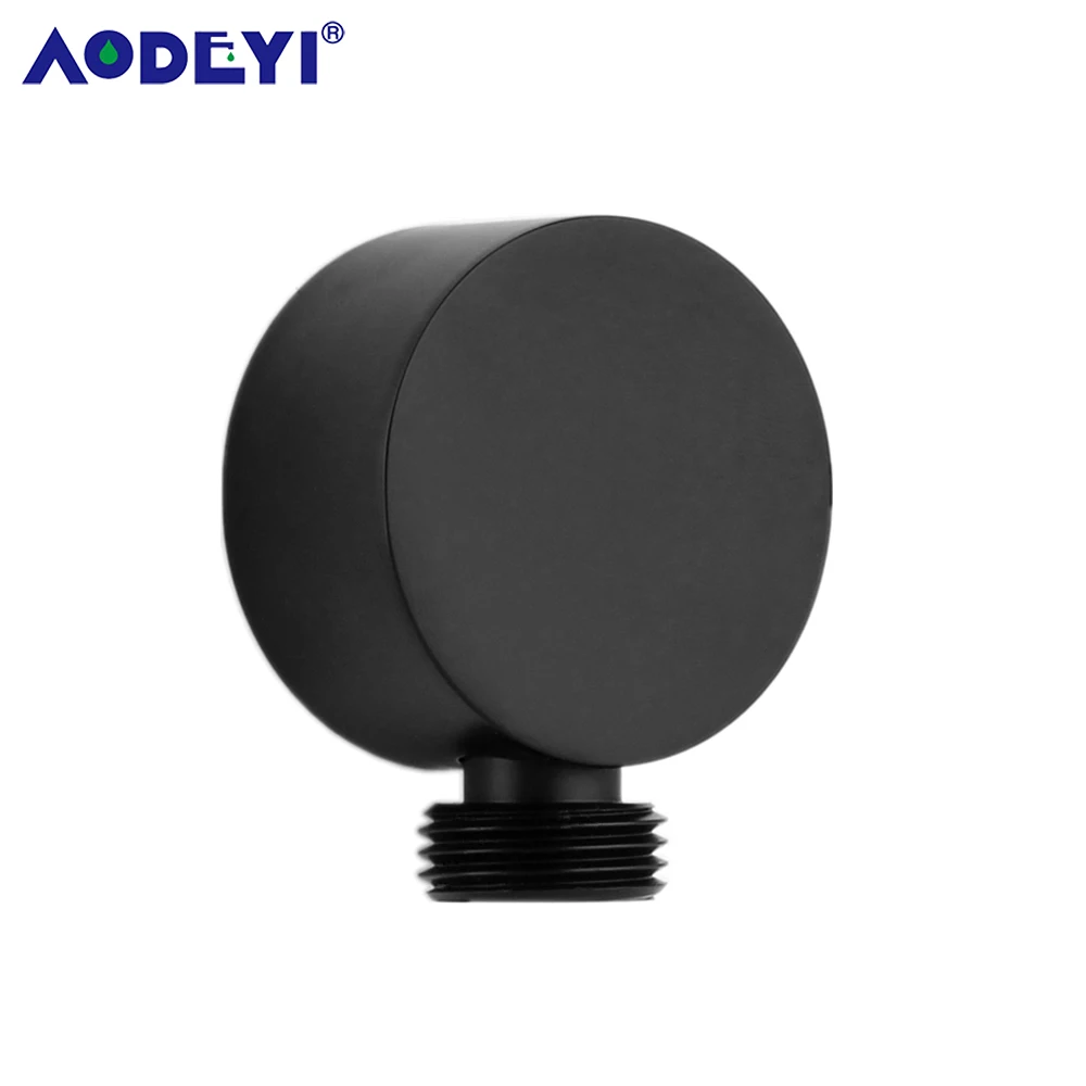 shower head connector bathroom accessories brass body bracket black wall mounted shower hose connector support arm brushed gold free global shipping