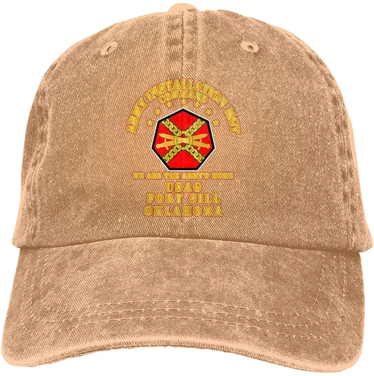 

Army SSI Installation Management Command Ft Sill Adjustable Baseball Caps Denim Hats Cowboy Sport Outdoor