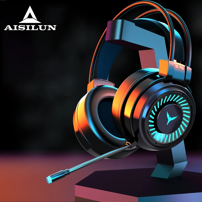 Наушники для геймеров 7 1 виртуальной игровых гарнитур объемное звучание USB 3 5 мм