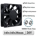 5 шт. Gdstime 24 В DC охлаждающий вентилятор 140 мм x 38 мм 140 мм бесщеточный компьютерный чехол охладитель 14038B 14 см высокоскоростной промышленный радиатор