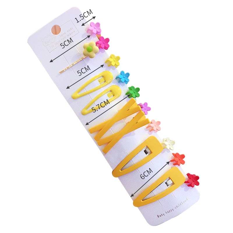 

17 Pcs/Set Children Cute Sweet Acrylic Flower Ornament Hair Clips Girls Lovely Colorful Hairpins Kids Claw Clip Hair Accessories