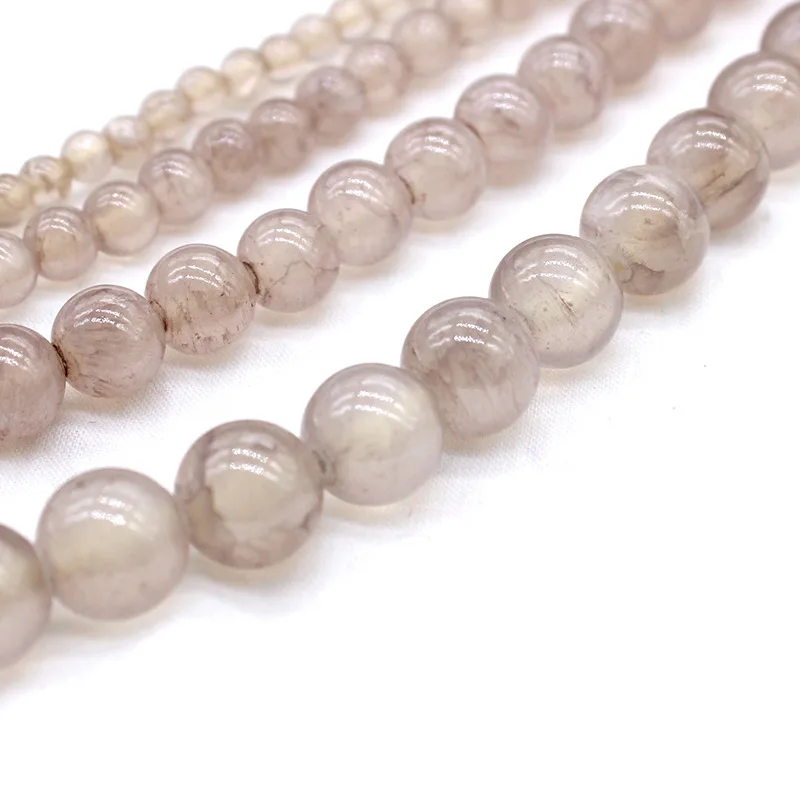 Натуральный серый кварцевый ледяной кристалл лабрадорит нефритовые бусины для