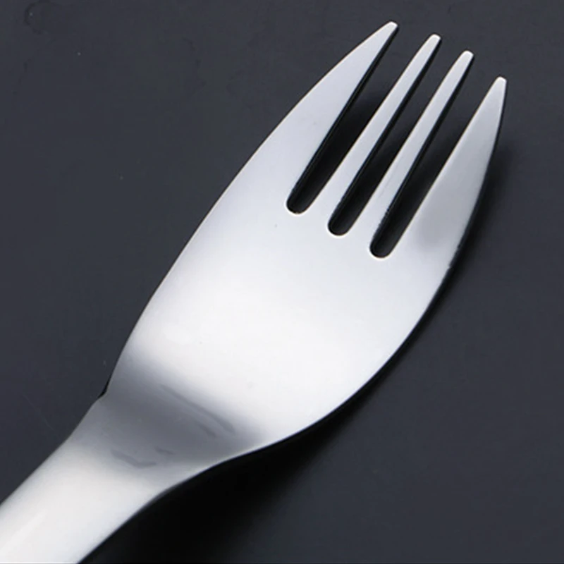 1 шт. набор детской безопасной посуды из нержавеющей стали круглый столовый вилок