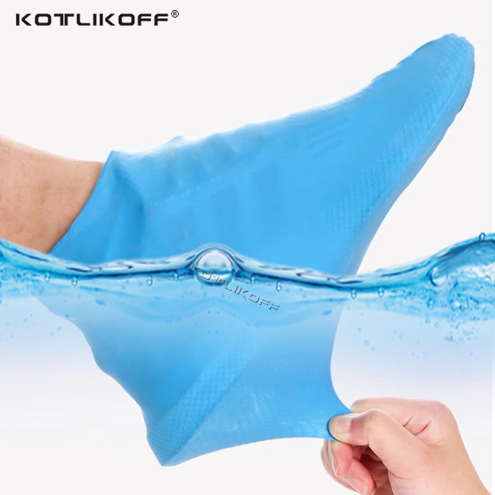 

Waterproof Shoe Covers Cycling Rain Reusable Overshoes Silicone Latex Elastic Shoe Covers Protect Shoes Accessories Dust Covers